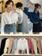 Solid Color Long Sleeves Crop Tops